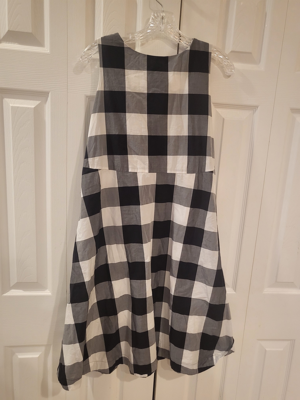 Ann Taylor Factory Black & White Gingham Fit & Flare Dress - Size S